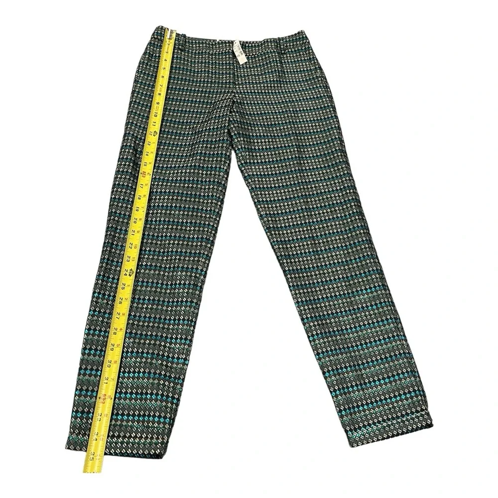 NWT Madewell Sessun Diana Essential‎ Slim Lined Plaid Trousers Size 36